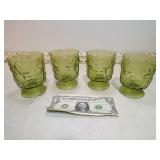 *ANCHOR HOCKING AVOCADO GREEN CRINKLE TUMBLER