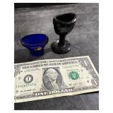 2 EYE CUPS 1 IS COBALT BLUE