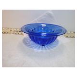 *HAZEL ATLAS COBALT BLUE MIXING BOWL 9''