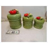 **3PCS GOODWOOD MADE IN JAPAN CANISTER SET 1 LID