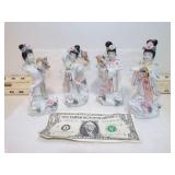 *4 ORIENTAL LADY FIGURES