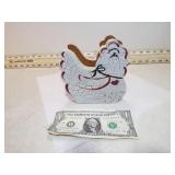WOODEN CHICKEN NAPKIN HOLDER