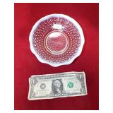 FENTON OPALESCENT HOBNAIL BOWL GLOWS