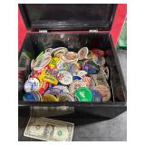 **BOX OF PIN BACK BUTTONS