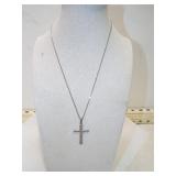 STERLING SILVER CROSS NECKLACE 3G