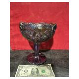 **CARNIVAL GLASS COMPOTE