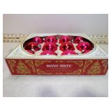 **12 VINT SHINY BRITE ORNAMENTS GLOW