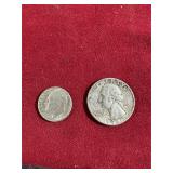 SILVER QUARTER & DIME 1961 & 1962
