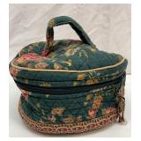 Vtg Vera Bradley round fabric jewelry case