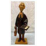 Carved wood scholarly figure