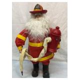 Fire Chief Santa. 17 inches tall.
