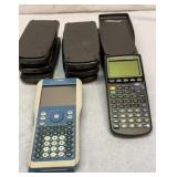 10 Texas Instruments calculators. See desc