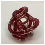 Orbit glass knot 3 inch decor ball