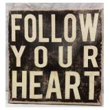 Follow your Heart canvas wall decor