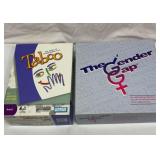 Two adult games.  Taboo and the Gender Gap.