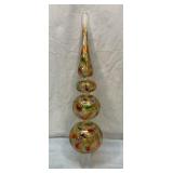Blown glass tree topper. 18 inches tall.