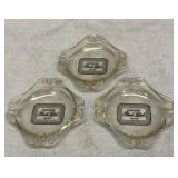 Three Carling Beer advertising ashtrays