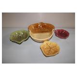 Ceramic Leaf & Acorn  Trays 5 to 12"