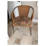 Wicker and Metal Chair