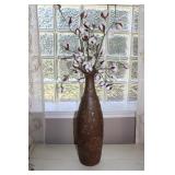 Vase 23 1/2'  Cotton Bows  Not Included