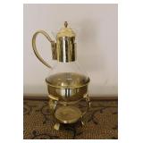 Brass & Glass Coffee Pot