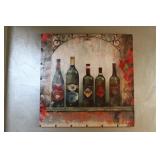 Wine Bottles On Canvas 48  x 48