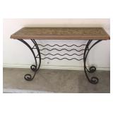 Wrought Iron Base  Mosaic Top WineTable