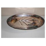 Oneida Feista Silver Plated 21' Footed Meat Tray