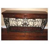 Hekman  Wrought Iron & Wood  Entry Table