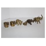 Lot of Brass & CastIron Elephants Lot of Brass & CastIron Elephants