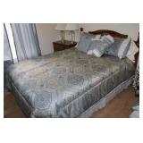 Queen Bed including Mattress and Bedding Queen Bed including Mattress and Bedding