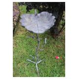 Metal Leaf Bird Bath 30 x 14 x 12 Metal Leaf Bird Bath 30 x 14 x 12