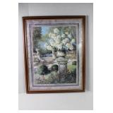 Framed Floral Garden Signed Print 30 x 24 Framed Floral Garden Signed Print 30 x 24