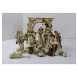 Ceramic Glazed Nativity Set Ceramic Glazed Nativity Set