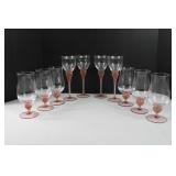 Vintage Stem Crystal Depression Glasses 6 1/2 t Vintage Stem Crystal Depression Glasses 6 1/2 t