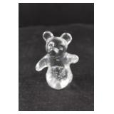 Blown Crystal Bear Paper Weight Blown Crystal Bear Paper Weight