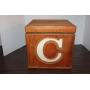 Letter C. Wood Storage Box 11 x 11