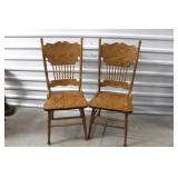 Anitque Dining Chairs 18 to Seat 40 to back top