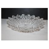 Vintage Elegant  Crystal Open Flower Bowl 10"