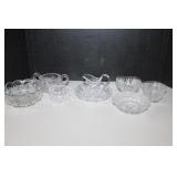 Vintage Crystal Bowls,Trays,Pitcher