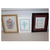 Floral Artwork & Inspiraution Saying