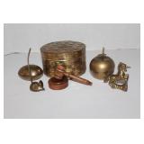 Brass Storage Container, Mouse,Unicorn, Egg, Apple