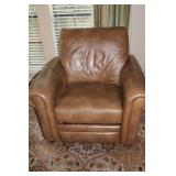 Ethan Allen Wall Hugger Leather  Recliner