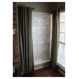 6 Green & Gold Curtain Panels 84"