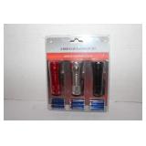 LED Flashlight 3 Pack with Batteries