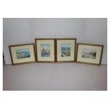 Gold Framed 4 Prints 9 x 11