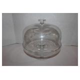 Hand Blown Toscany Cake Plate with Top Made in Rom