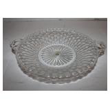 Vintage  Crystal Tray 8"