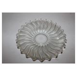 Vintage Crystal Tray 7"