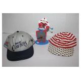 Mixed Lot Dallas Cowboy Leather Cap ,Hockey Clock